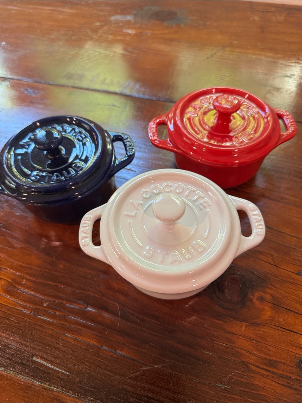 Staub 3-piece Ceramic Mini Round Cocotte Set